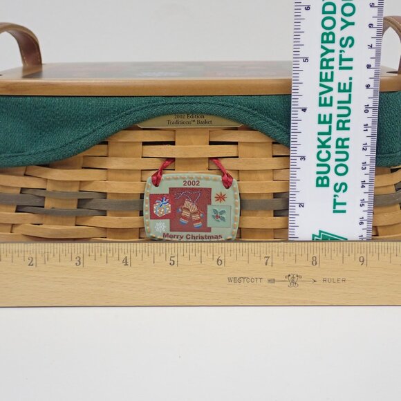 Longaberger 2002 Christmas Collection Ribbon basket. - Picture 7 of 8